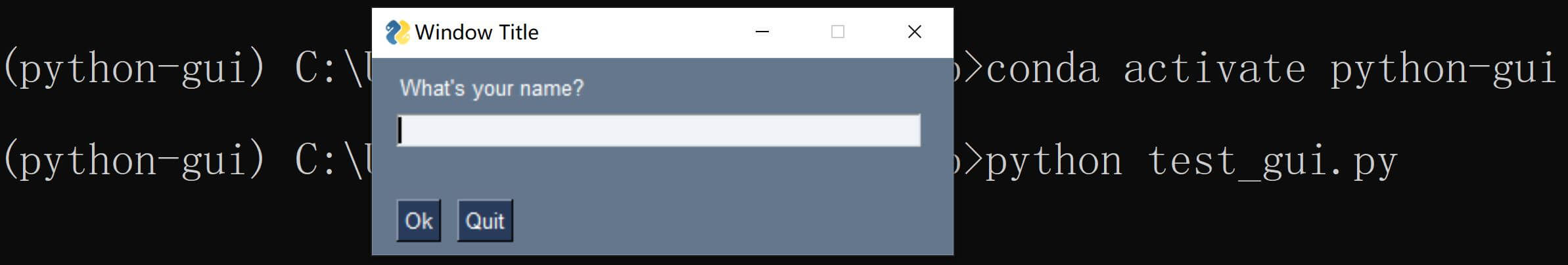 python执行GUI示例