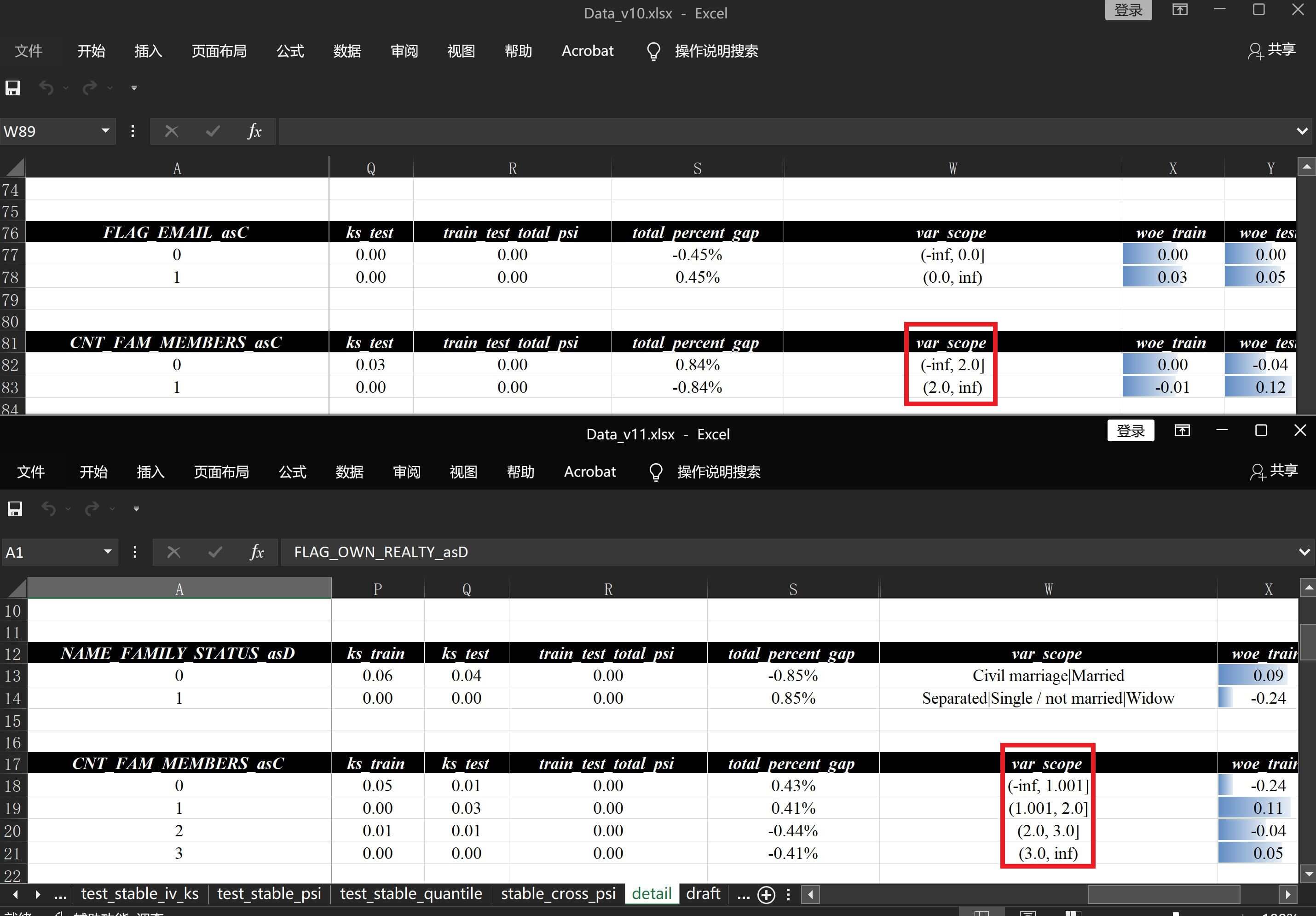 分组搜索排除对比